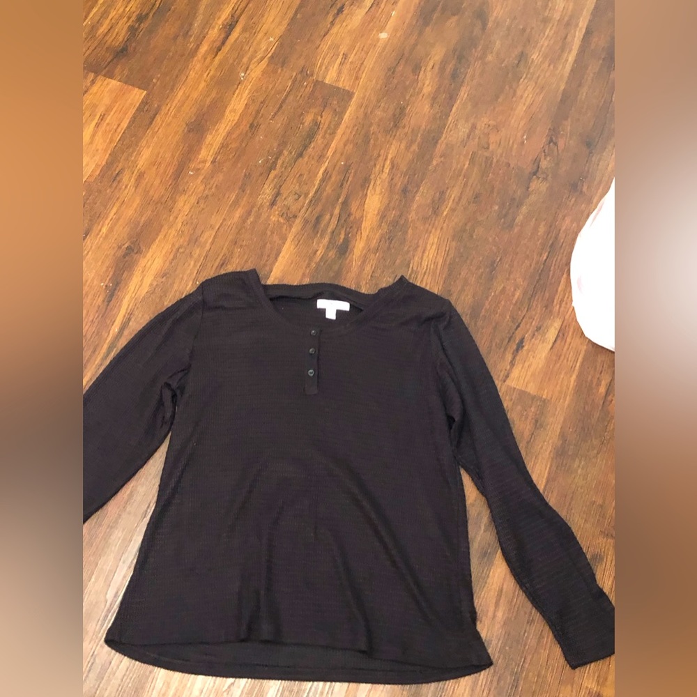 Black long sleeve with buttons